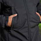 Мужская зимняя Куртка Thermo-Loft на флисе с Липучками под шевроны черная размер M - изображение 6