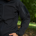 Чоловічий демісезонний Костюм Куртка + Штани / Польова форма Softshell із Липучками під Шеврони чорна розмір M - зображення 6