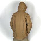 Чоловіча флісова Куртка Softshell з капюшном та вентиляційними блискавками койот розмір M - зображення 4