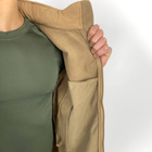 Чоловіча флісова Куртка Softshell з капюшном та вентиляційними блискавками койот розмір M - зображення 5