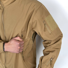 Чоловіча флісова Куртка Softshell з капюшном та вентиляційними блискавками койот розмір M - зображення 6