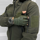 Демисезонный мужской Костюм Куртка с капюшоном + Брюки/Полевая Форма SoftShell олива размер S - изображение 3