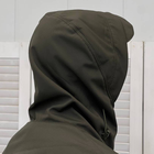 Демисезонный мужской Костюм Куртка с капюшоном + Брюки/Полевая Форма SoftShell олива размер S - изображение 6