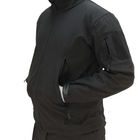 Чоловіча демісезонна Куртка з капюшоном Softshell Shark Skin 01 на флісі до -10°C чорна розмір M - зображення 8