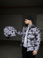Мужская зимняя Куртка плащевка утеплитель Slimtex синий камуфляж размер S - изображение 6