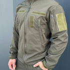 Мужская Куртка Softshell с Флисовой подкладкой олива / Демисезонная верхняя одежда размер S - изображение 5