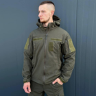 Мужская Куртка Softshell с Флисовой подкладкой олива / Демисезонная верхняя одежда размер XL - изображение 1