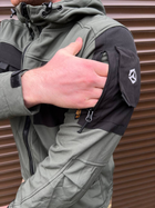 Мужская куртка с капюшоном Soft Shell WindStopper в цвете олива размер M - изображение 4