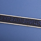 Шеврон нашивка на липучці Укрзалізниця напис 2,5х12,5 см рамка срібло - зображення 4