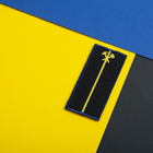 Шеврон нашивка на липучке Укрзалізниця Погон машиниста 4,5х9,5 см рамка синя - изображение 4