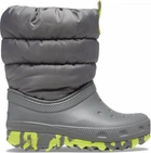 Зимові чоботи Crocs Kids Classic Neo Puff Boot Slate Grey р. 11/28/17.5см 207684