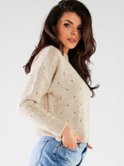 Sweter damski luźny Awama A445 1185470 One Size Beżowy (5902360556362) - obraz 3