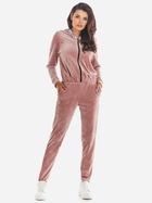 Bluza damska rozpinana streetwear welurowa Awama A373 212885 L Różowa (5902360550957) - obraz 4