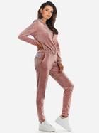 Толстовка на блискавці з капюшоном жіноча Awama A373 212885 L Рожева (5902360550957) - зображення 5