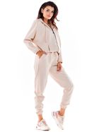 Bluza damska rozpinana streetwear z kapturem Awama A590 1414570 L Beżowa (5902360581364) - obraz 6