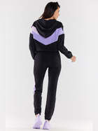 Спортивні штани Awama A498 1419343 XL Black/Violet (5902360568402) - зображення 8