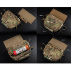 Плитоноска Бронежилет с подсумками под 11 рожков АК и с быстросъемной сумкой напашник YAKEDA Мультикам VTCPN-6094A - изображение 7
