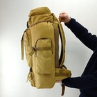 Рюкзак тактический 75 литров ВСУ водостойкий , военный рюкзак Oxford 600D Койот - изображение 4