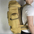 Рюкзак тактичний 80 літрів ЗСУ водостійкий , військовий рюкзак Oxford 600D Койот - зображення 4