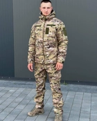 Військова тактична форма софтшелл (Soft Shell) мультикам, тепла демісезонна форма костюм Мультикам Softshell демісезонна військова форма Multicam XXXL - зображення 1
