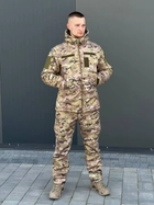 Военная тактическая форма софтшелл (Soft Shell) мультикам, демисезонная теплая форма костюм Мультикам Softshell демисезонная военная форма Multicam XXXL - изображение 15