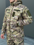 Військова тактична форма софтшелл (Soft Shell) мультикам, тепла демісезонна форма костюм Мультикам Softshell демісезонна військова форма Multicam XXL - зображення 13