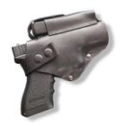 Кобура для Glock 17 поясная с отделом под магазин чёрная (GL003) - изображение 1