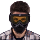Тактична маска захисна пів-обличчя SP-Sport MT-009-BKY чорний жовті лінзи - зображення 3