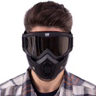 Тактическая маска защитная пол-лица SP-Sport MT-009-BKS черный серебряные линзы - изображение 3