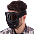 Тактическая маска защитная пол-лица SP-Sport MT-009-BKS черный серебряные линзы - изображение 4