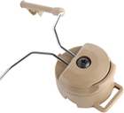 Кіплення для активних навушників на шолом Rail адапттер Тактична гарнітура кронштейн для навушників - зображення 5