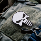 Шеврон нашивка на липучці Череп Punisher 6,5х9 см - зображення 2