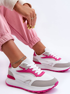 Sneakersy damskie na wysokiej platformie do kostki Henley 38 Biały/Różowy (5905677652352) - obraz 7