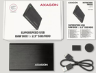 Зовнішня кишеня Axagon для SSD/HDD 2.5" USB-C 3.2 Gen 1 — SATA 6G Black (EE25-A6M) - зображення 8