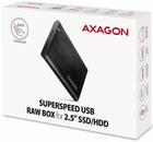 Зовнішня кишеня Axagon для SSD/HDD 2.5" USB-C 3.2 Gen 1 — SATA 6G Black (EE25-A6M) - зображення 9