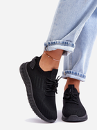 Sneakersy damskie z siatki na platformie do kostki wsuwane Zauna 37 Czarne (5905677638721) - obraz 3