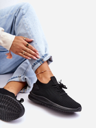 Sneakersy damskie z siatki na platformie do kostki wsuwane Zauna 37 Czarne (5905677638721) - obraz 4