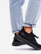 Sneakersy damskie z siatki na platformie do kostki wsuwane Zauna 37 Czarne (5905677638721) - obraz 8