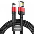 Дата-кабель Baseus Cafule Lightning Cable Special Edition 2.4A (1m) (CALKLF-G) Чорний / Червоний