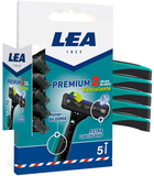 Zestaw jednorazowych maszynek do golenia Lea Premium 2 Tilting Blades Disposable Blades Pack 5 Units (8410737001898)