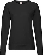 Свитшот Fruit of the Loom Lightweight Raglan Sweat Ladies Черный XL