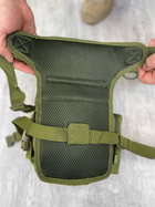 Тактична сумка на стегно військова сумка на ногу зелена олива - зображення 4