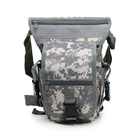 Тактическая сумка B05 на бедро военная сумка на ногу серая пиксель - изображение 5
