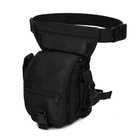 Тактическая сумка B05 на бедро военная сумка на ногу черная - изображение 1