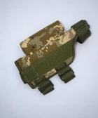 Щока на приклад зброї регульована BB1, накладка підщічник на приклад АК, гвинтівки, рушниці з панелями під патронташ Піксель - зображення 1