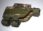 Щока на приклад зброї регульована BB1, накладка підщічник на приклад АК, гвинтівки, рушниці з панелями під патронташ Піксель - зображення 8