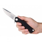 Нож складной ANV Knives Z100 Liner lock, G10, Serrated Edge ANVZ100-031 Черный (2000980604579) - изображение 3