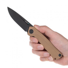 Нож складной ANV Knives Z200 DLC, Liner lock, G10, Plain Edge ANVZ200-020 Койот (2000980604630) - изображение 3