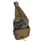 Нагрудная однолямочная сумка A-Line А33 с кобурой для пистолета койот - изображение 2