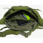 Поясна тактична сумка D005 військова бананка олива зелена - зображення 8